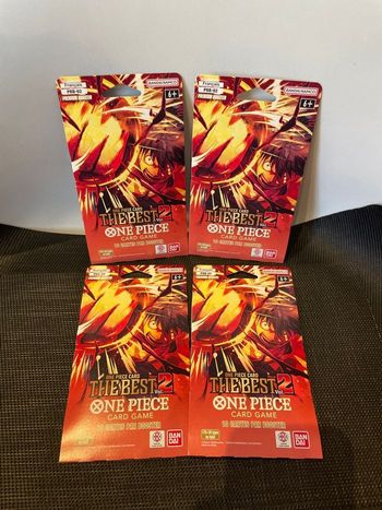 Lot 4 boosters blister One Piece card game the best 2 PRB02 TCG neuf