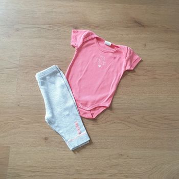 🩷 Ensemble bodie legging 3mois Les bébés sont comme ça/Mots d'enfants #emyfleury_3moisfille