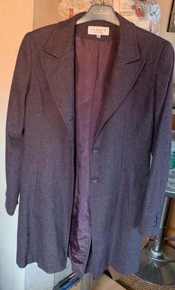 veste longue demi saison  violine