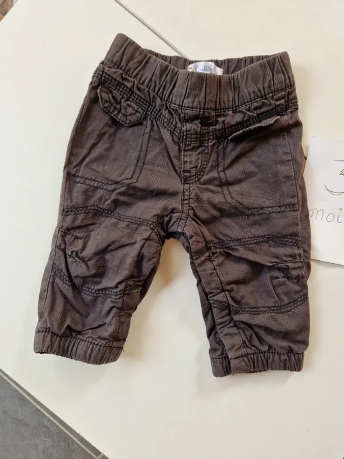 Pantalon cargo carreaux 3 mois - photo numéro 2