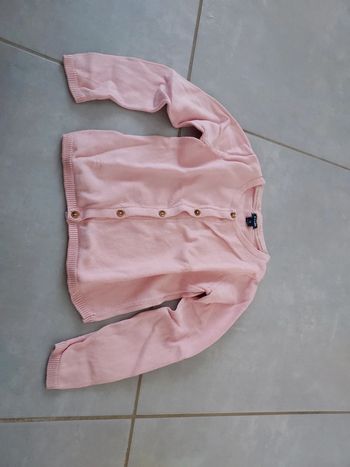 Gilet fille rose Kiabi