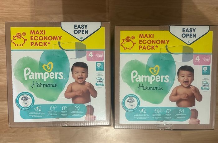 Lot de 2 cartons - Pampers Harmonie - taille 4