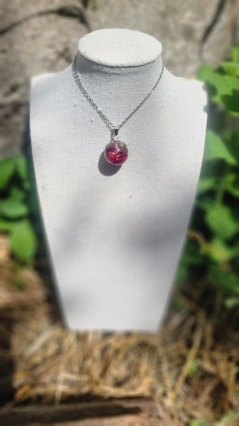 Collier fleur pétale de rose et feuille d or en acier inoxydable