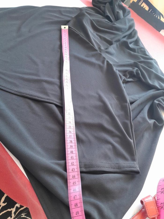 Robe noire neuve drapée extensible Larah createur - photo numéro 11