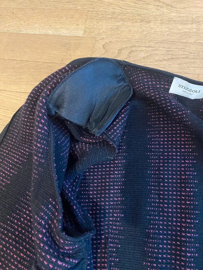 Veste Stizzoli rose et noire 100%a laine taille 52 IT - photo numéro 6