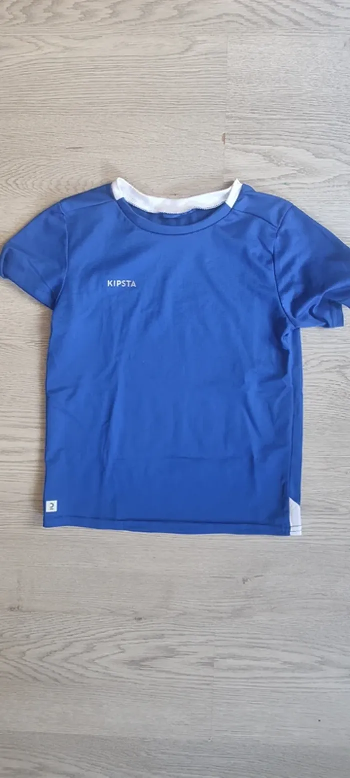 Maillot football  bleu 8 ans