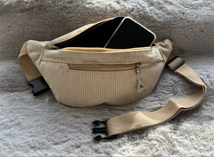 Sac baba beige en velours côtelé - photo numéro 3