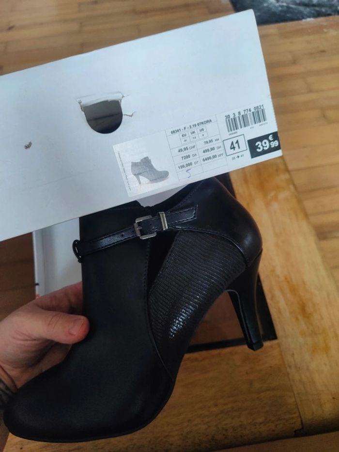 NEUF - Bottines noires 41 - photo numéro 5