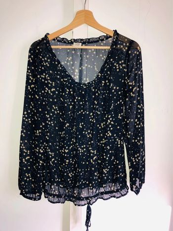 Tunique transparente ESPRIT taille 42 motifs étoiles parfait état