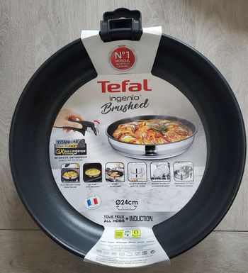 Poêle sans Poignée TEFAL Ingenio Brushed 24cm.