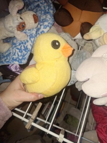 Doudou poussin canard jaune