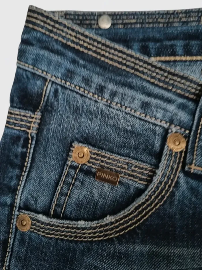 Jean Pinko vintage y2k , coupe straight  ,taille basse , 100 % coton - photo numéro 13