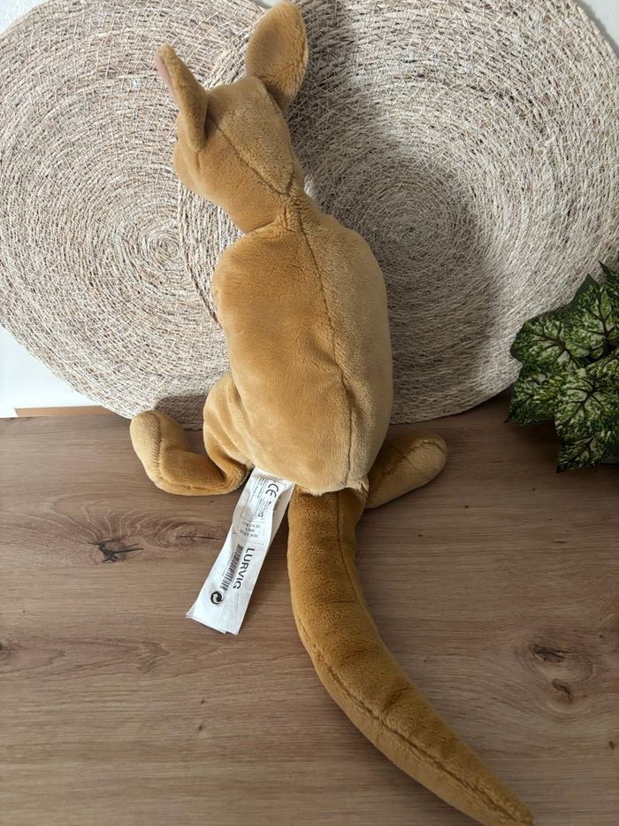 Vintage peluche marionnette kangourou marron beige ikea - photo numéro 3