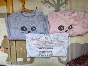 Lot de 3 pyjamas sans pieds