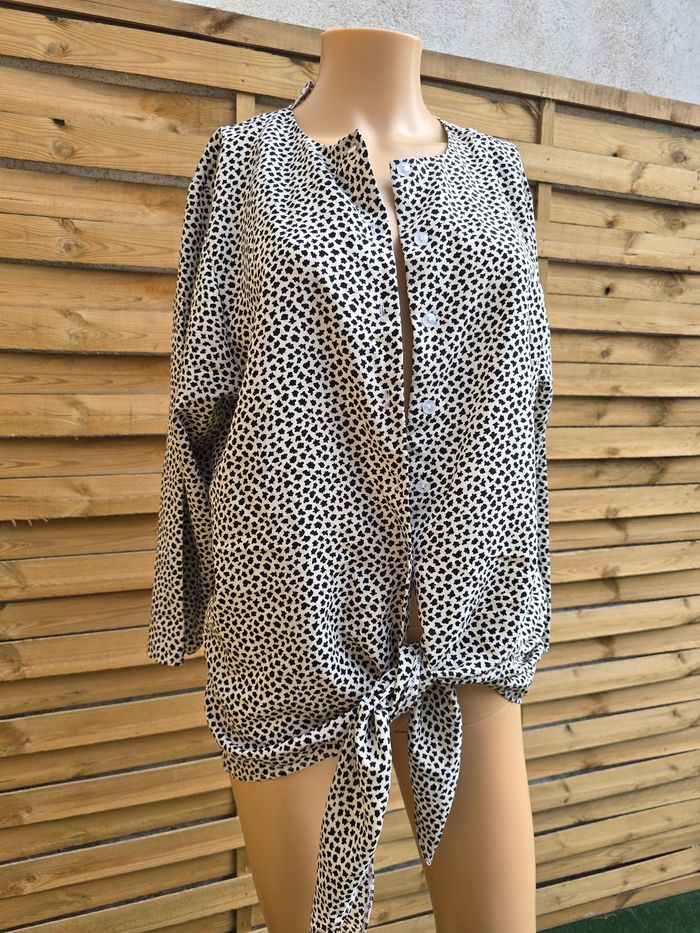 Chemisier imprimé 🍒vintage 80 made in englend🍒taille 42 - photo numéro 3