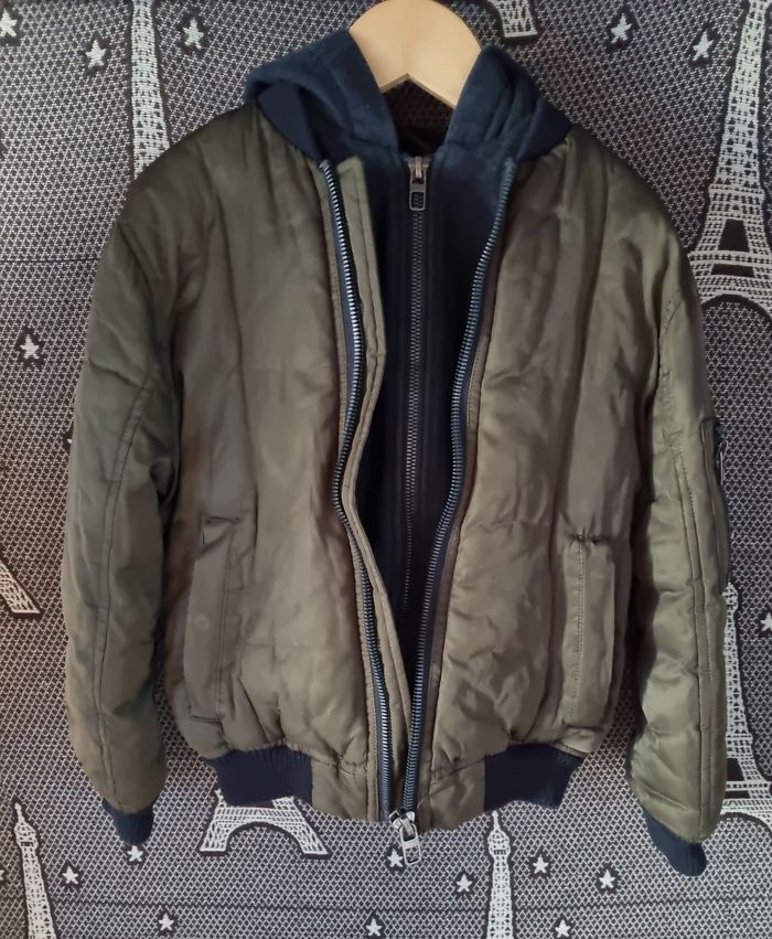 Veste doudoune zippée 2 en 1 avec capuche 8ans