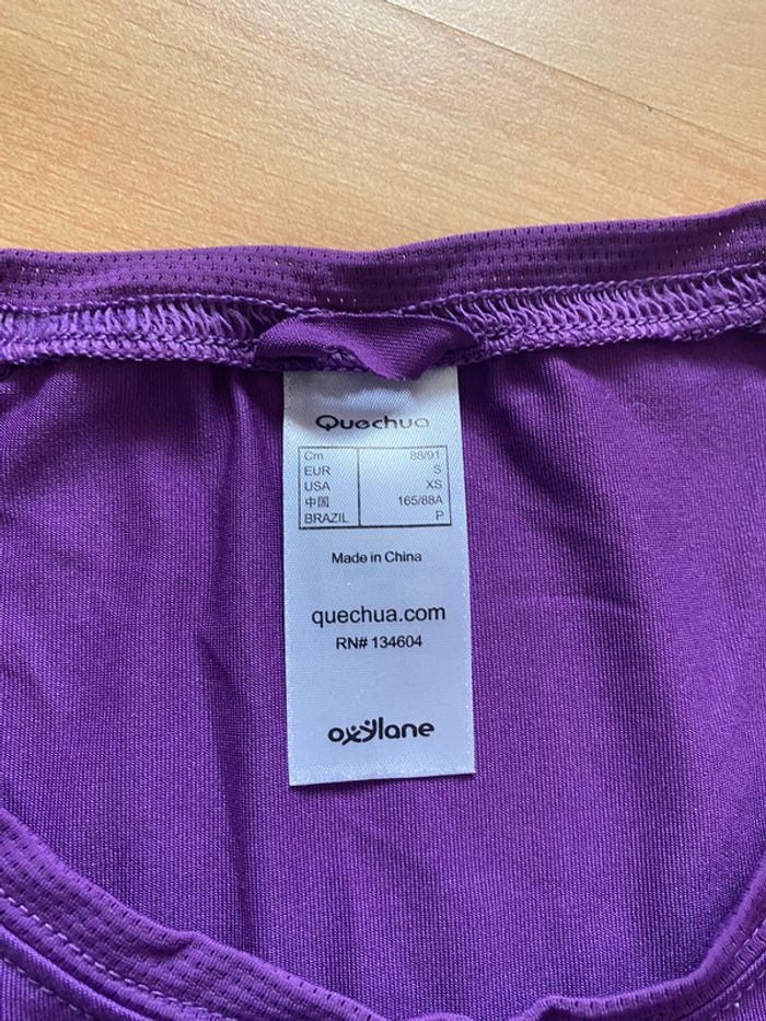 T-shirt violet Quechua Equarea Control Taille S - photo numéro 3