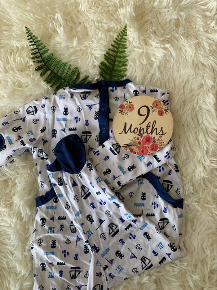 Lot 5 pyjamas légers garçons 6-9m - photo numéro 6