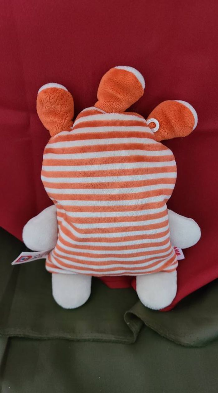 Peluche Monstre Orange Rayé Tirette SORGEN FRESSEN 21 cm - photo numéro 4