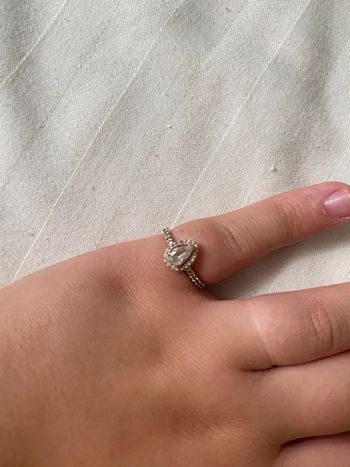 Bague Pandora Timeless Halo Poire Scintillant – Plaqué or rose – Taille 52