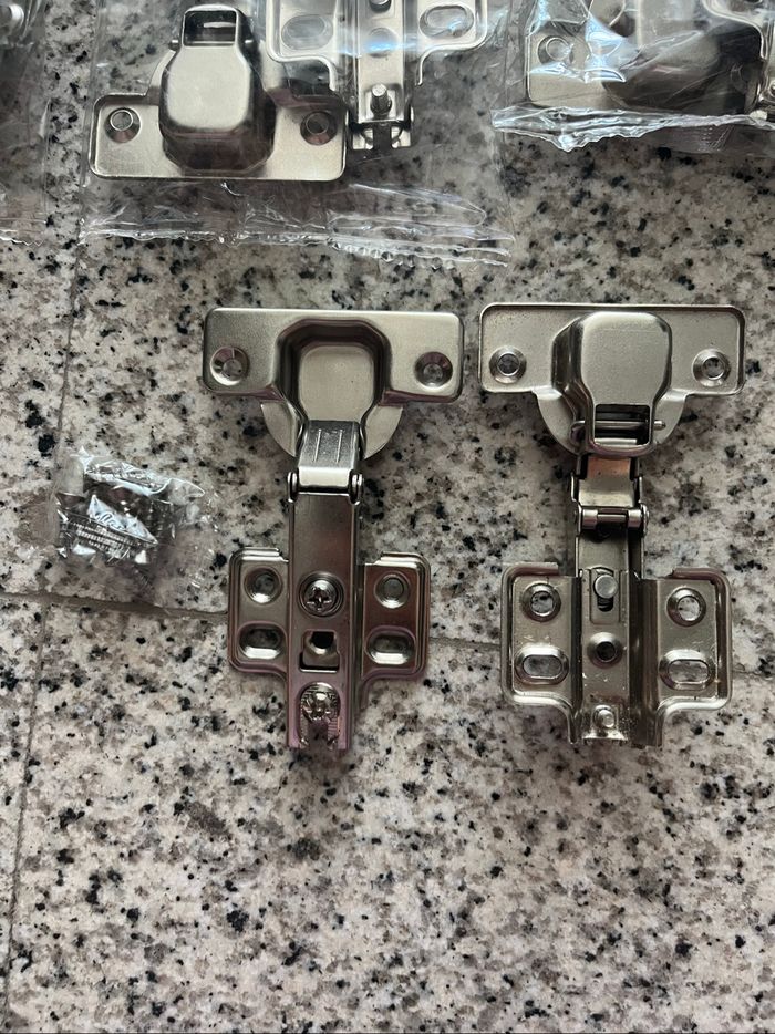 9 lots de 2 charnières 35 mm pour meuble