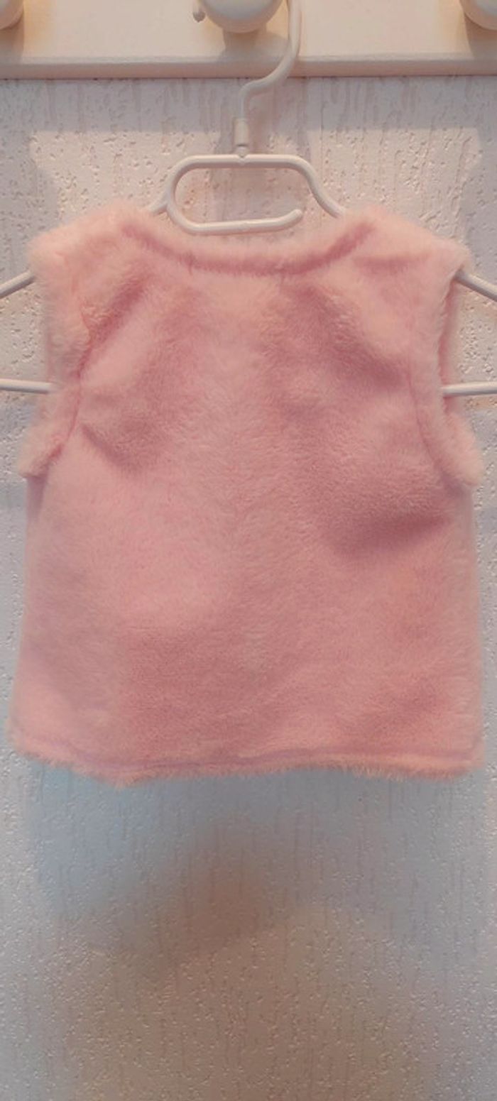 Superbe veste sans manches/boléro bébé fille Lee Cooper 18 mois rose comme neuve - photo numéro 2