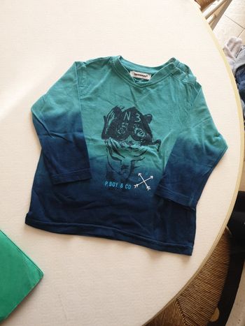 T-shirt manches longues 12 mois 3 pommes