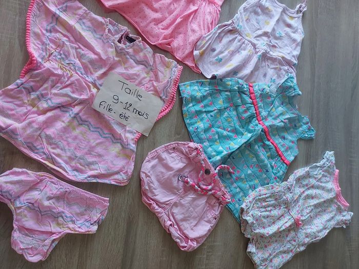 Lot vêtements bébé fille 9- 12 mois 🩷 été et plage - photo numéro 3