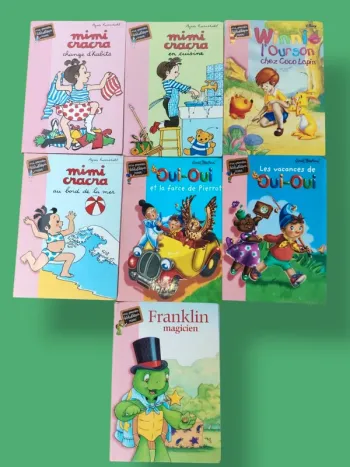 lot de livres bibliothèque rose mimi cracra oui oui etc