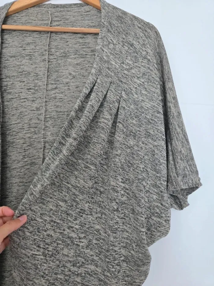 Gilet gris, manches chauve souris - photo numéro 2