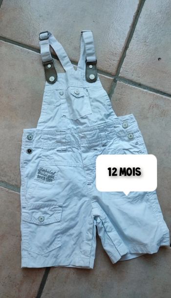 Salopette short Blanche
