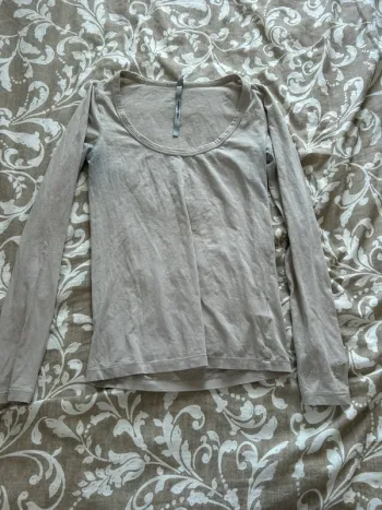 T-shirt manche longue beige taille 36 cop copine