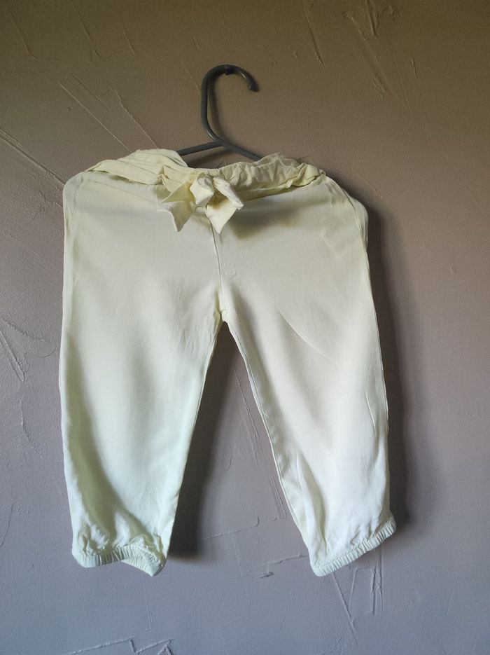 Pantalon d'été Vertbaudet jaune pâle 2 ans - photo numéro 3