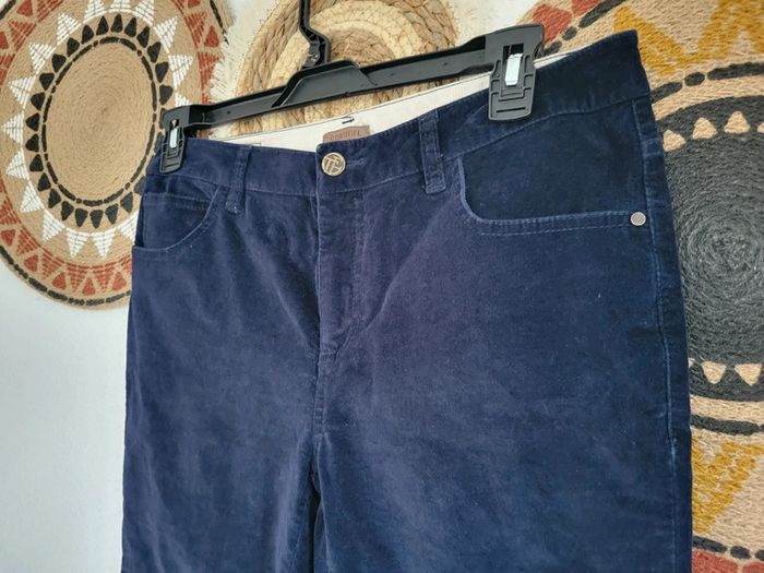 Pantalon velours bleu nuit taille 42 - photo numéro 3