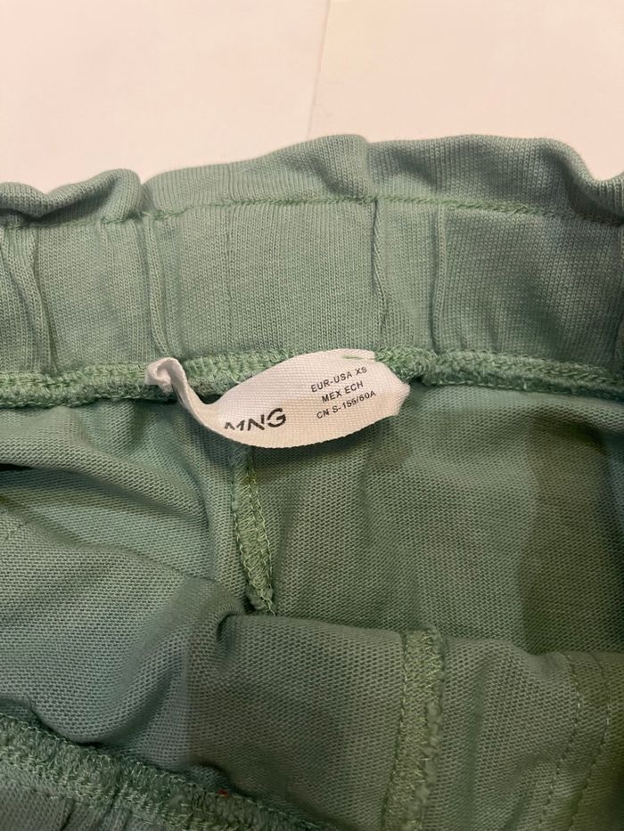 Ensemble vert clair lot sweat zippe à capuche, jogging et short mango taille XS/34 - photo numéro 6