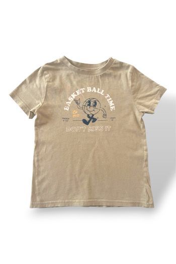 T-shirt manches courtes / col rond / garçon / kaki / 5ans-110cm / Kiabi