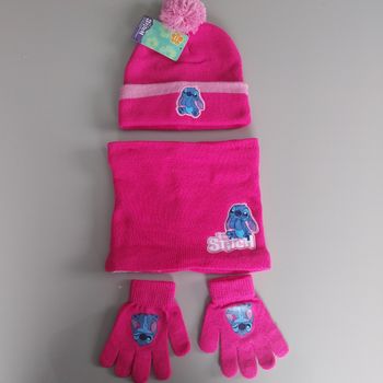 Ensemble bonnet + cache cou + gants stitch