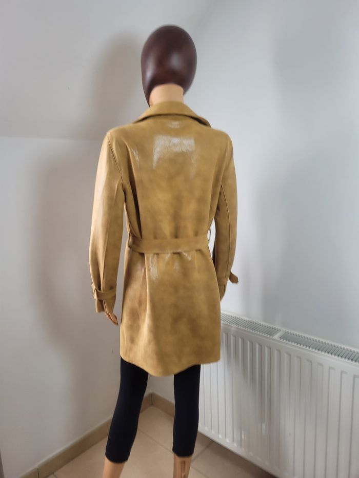 Manteau trench-coat mi-long matière anti pluie neuf - photo numéro 6