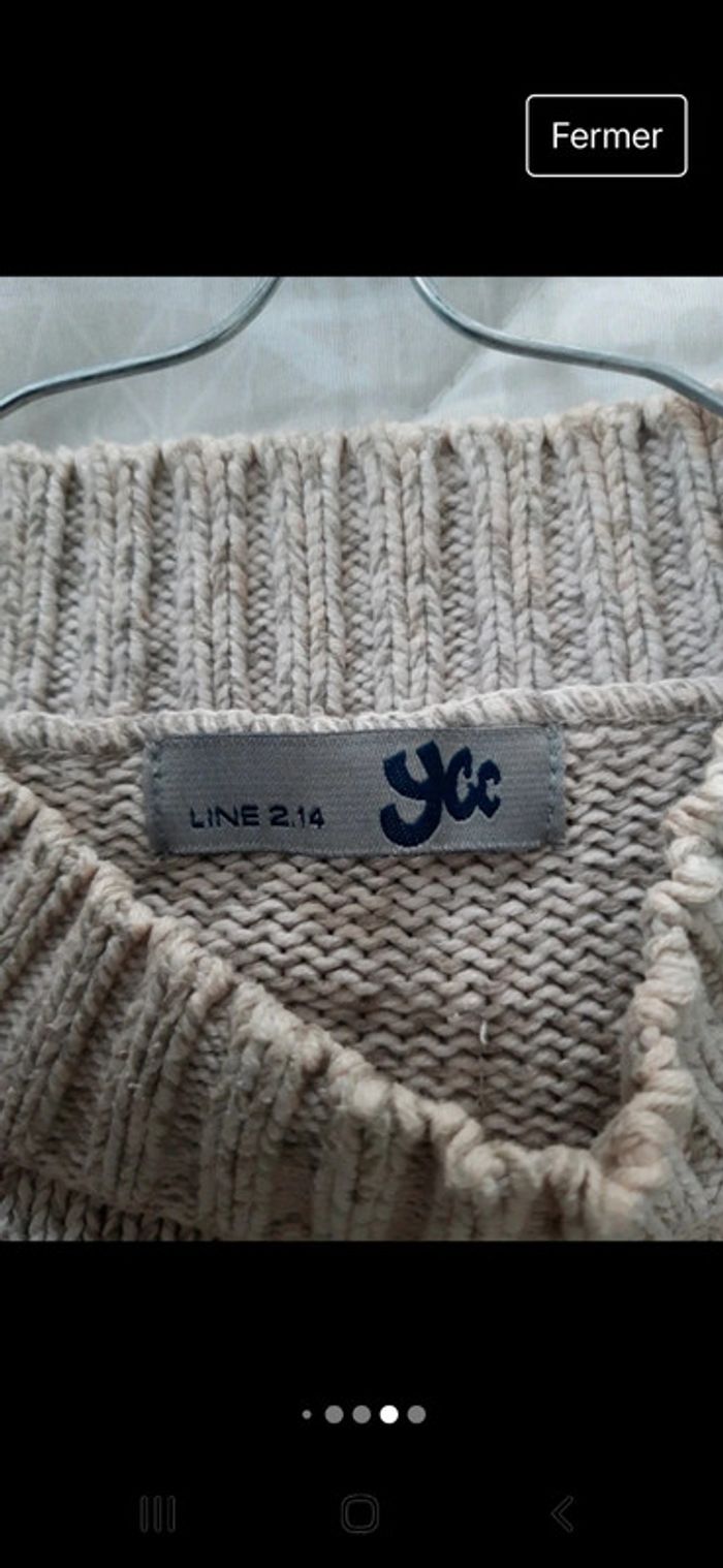 Pull chiné beige - photo numéro 3