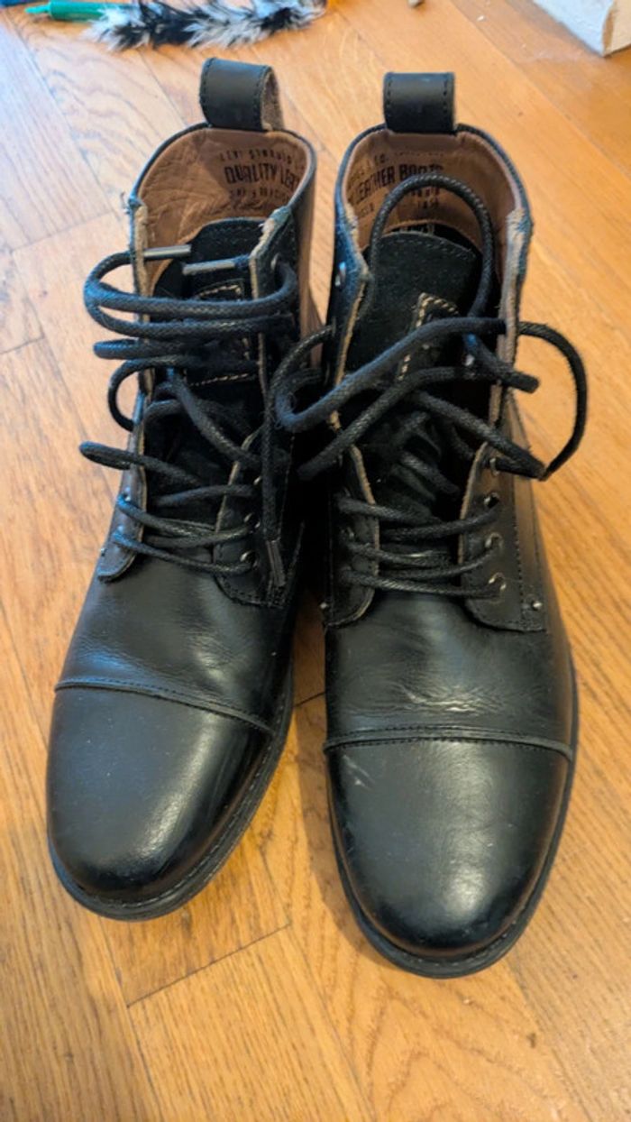 Bottines noires levis