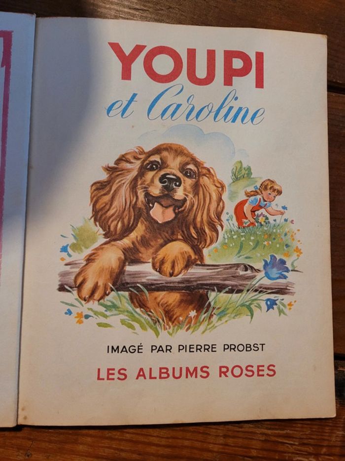 1960 Livre ancien rare Youpi et Caroline Les Albums Roses Pierre Probst collection Hachette - photo numéro 3