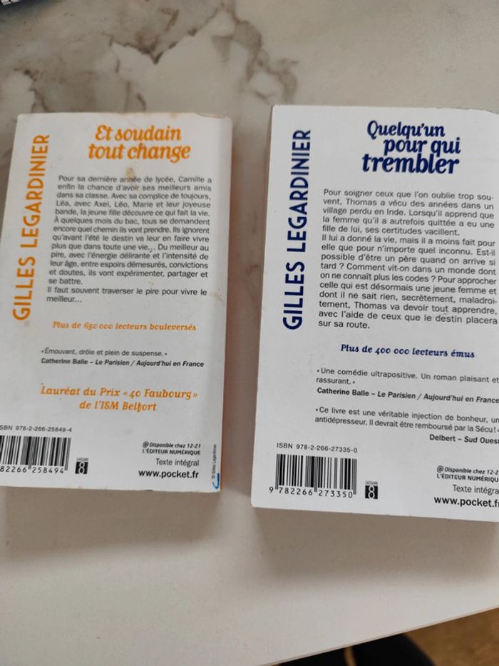 Lot Deux livres Gilles Legardinier - photo numéro 2