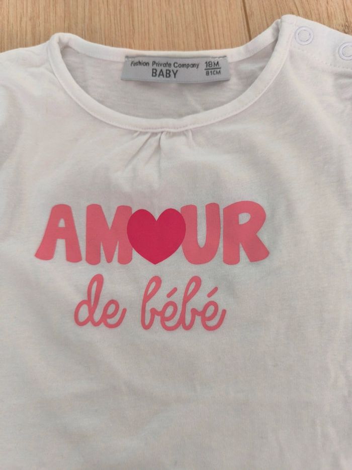 Lot de 2 t-shirts fille FPC et NPO Baby + 1 FPC offert - Taille 18 mois - 81 cm - photo numéro 4