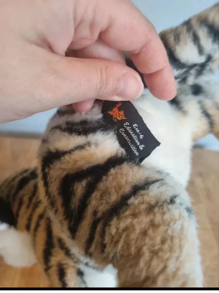 Peluche bébé tigre eco 35 cm - photo numéro 5