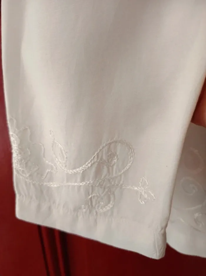 Blouse chemise vintage 100% viscose brodée - photo numéro 3
