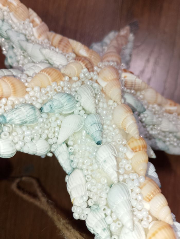 Etoile de mer en coquillages en perle à suspendre - photo numéro 7