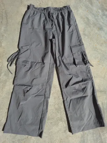 Pantalon cargo ample gris