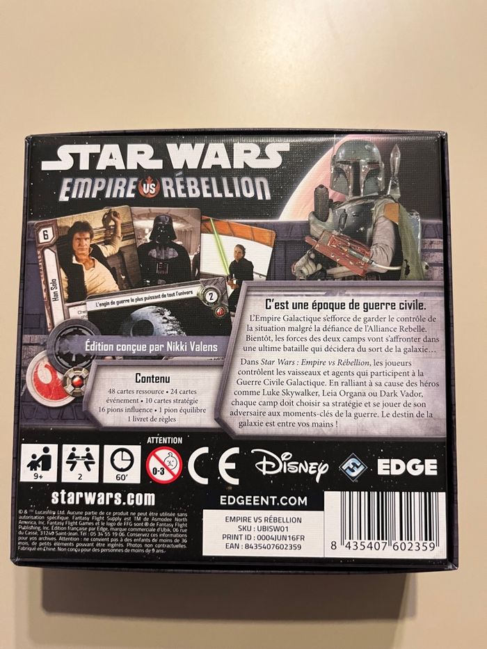 Jeu de carte  Empire vs Rebellion Star Wars - photo numéro 2