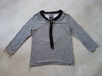 Top fluide imprimé noir et blanc Taille 1 Terre des marins Neuf