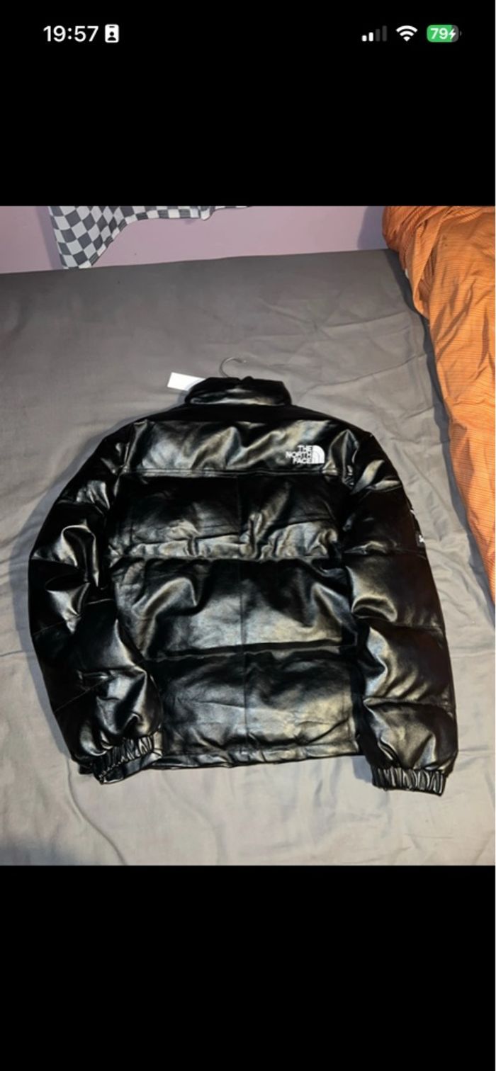 Blouson North Face&supreme officiel cuir souple édition limitée très rare - photo numéro 5